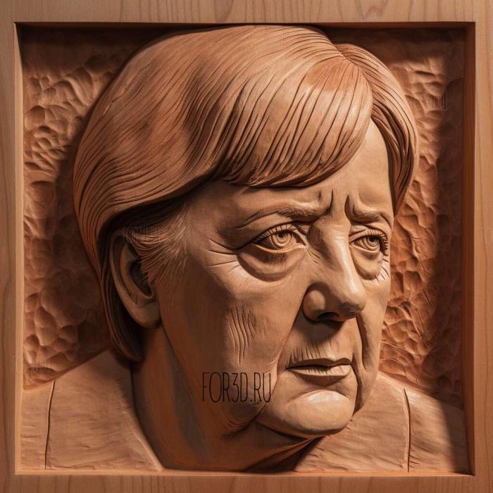 Angela Merkel 1 3d stl модель для ЧПУ